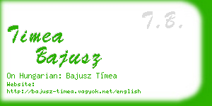 timea bajusz business card